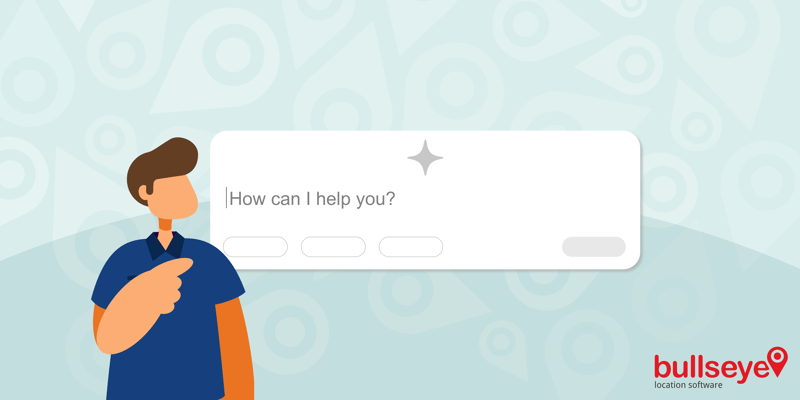 Man points at AI chat feature
