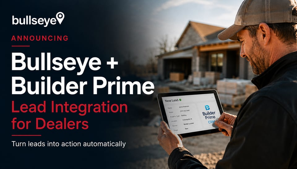 Bullseye and Builder Prime Lead Integration for Dealers