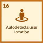 16- autodetects user location