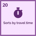 20- sorts by travel time 