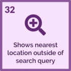 32- shows nearest location outside of query