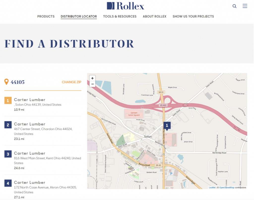 rollex geolocation page