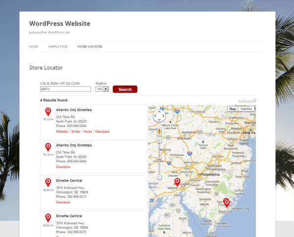 wordpress store locator