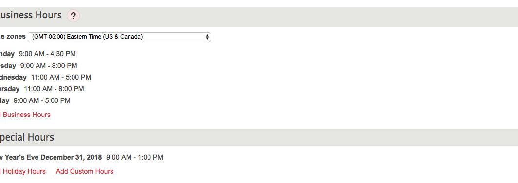 edit holiday store hours