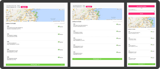 location page ux mockup 