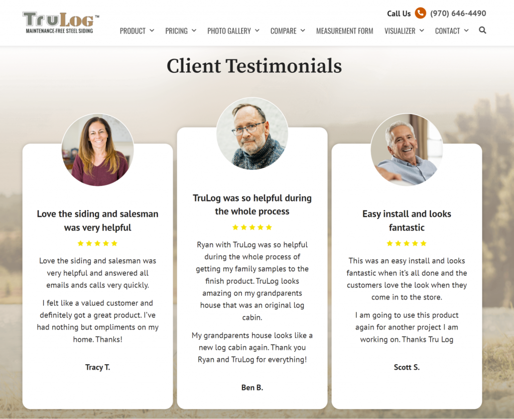tru log client testimonials