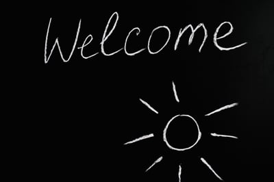welcome with sun