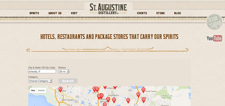 St. Augustine Craft Beverage Store Locator