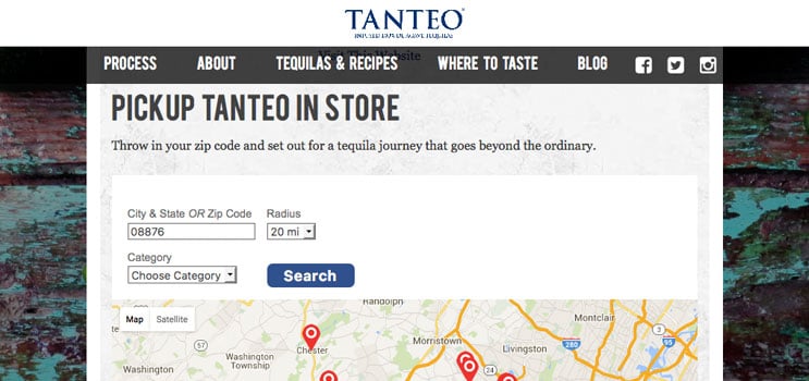Tanteo Craft Beverage Store Locator