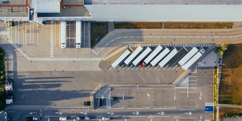 aerial view distribution center 